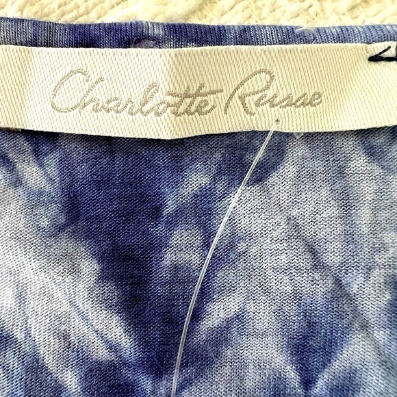 Charlotte Russe:Women Blue Tie Dyed shirted front loose fit top.  Size L  NWT - Picture 7 of 10